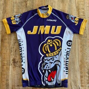 Cutaway JMU Dukes Cycling Jersey Women’s Medium Purple Full Zip Bike Bicycle